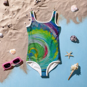All-Over Print Kids Swimsuit - Artist, Raya J.