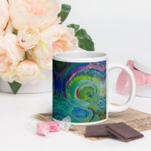 White glossy mug - Artist, Raya J.