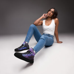 Women’s high top canvas shoes - Artist, Raya J.